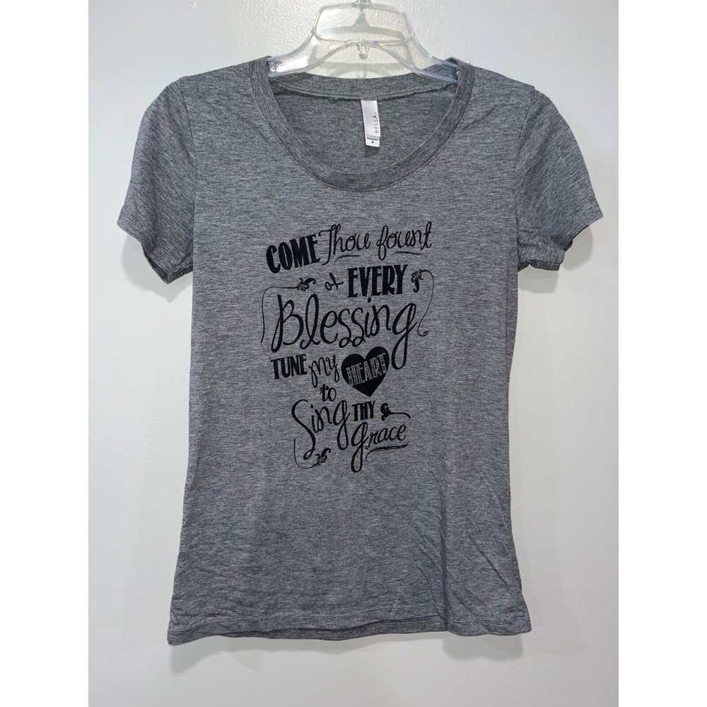 Bella Women's Short Sleeve T-Shirt Size‎ Medium Dark Gray Blessing Grace Floyd